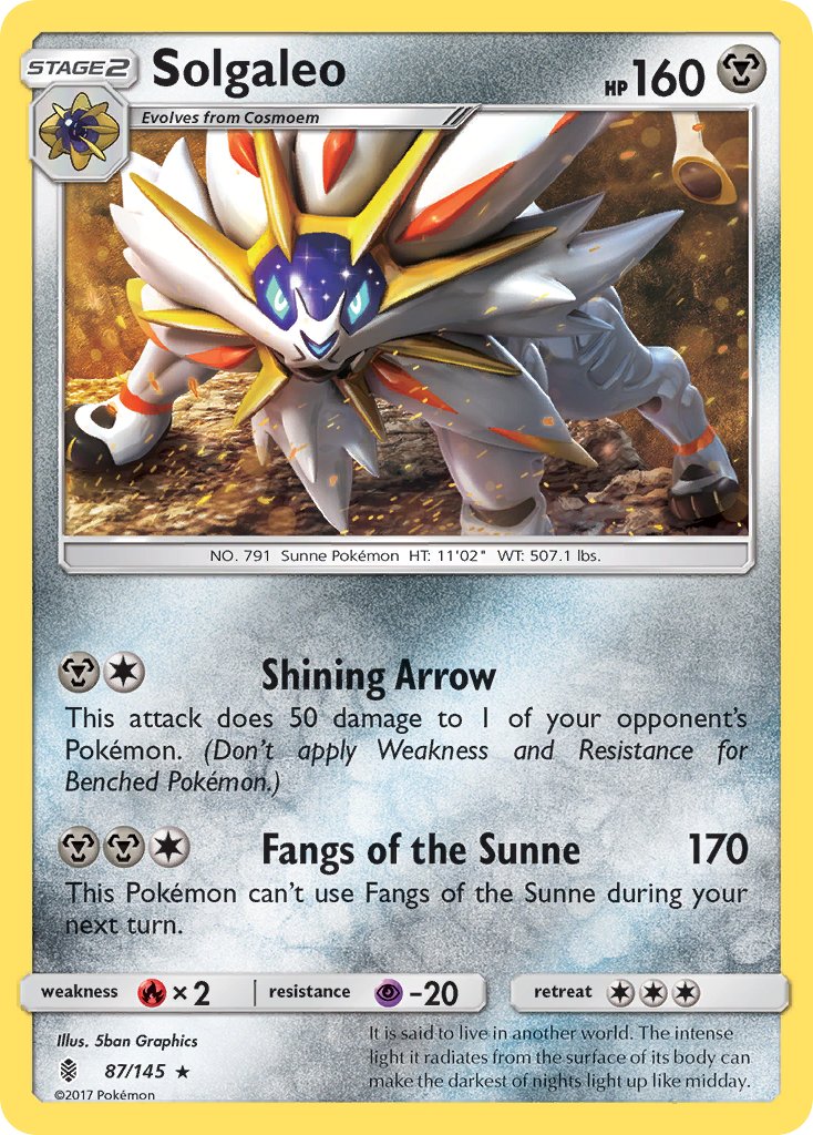 Solgaleo (87/145) (Theme Deck Exclusive) [Sun & Moon: Guardians Rising] | Gam3 Escape