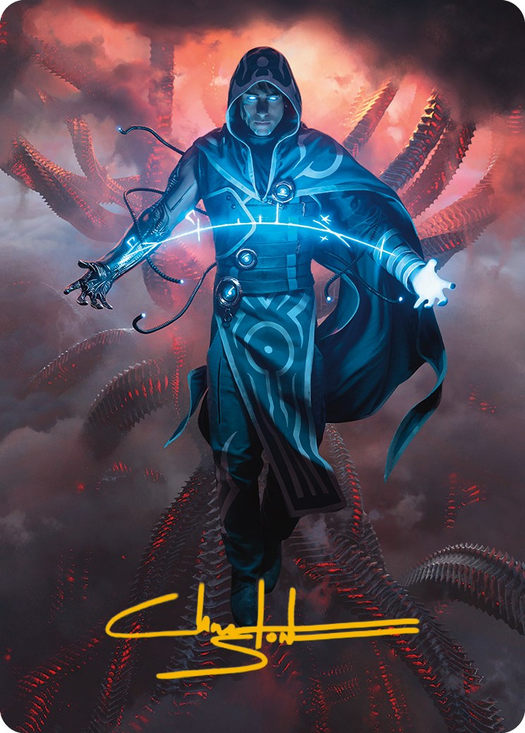 Jace, the Perfected Mind Art Card (Gold-Stamped Signature) [Phyrexia: All Will Be One Art Series] | Gam3 Escape