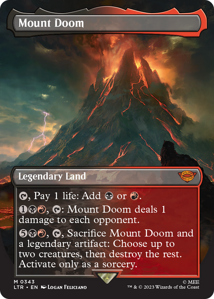 Mount Doom (Borderless Alternate Art) [The Lord of the Rings: Tales of Middle-Earth] | Gam3 Escape