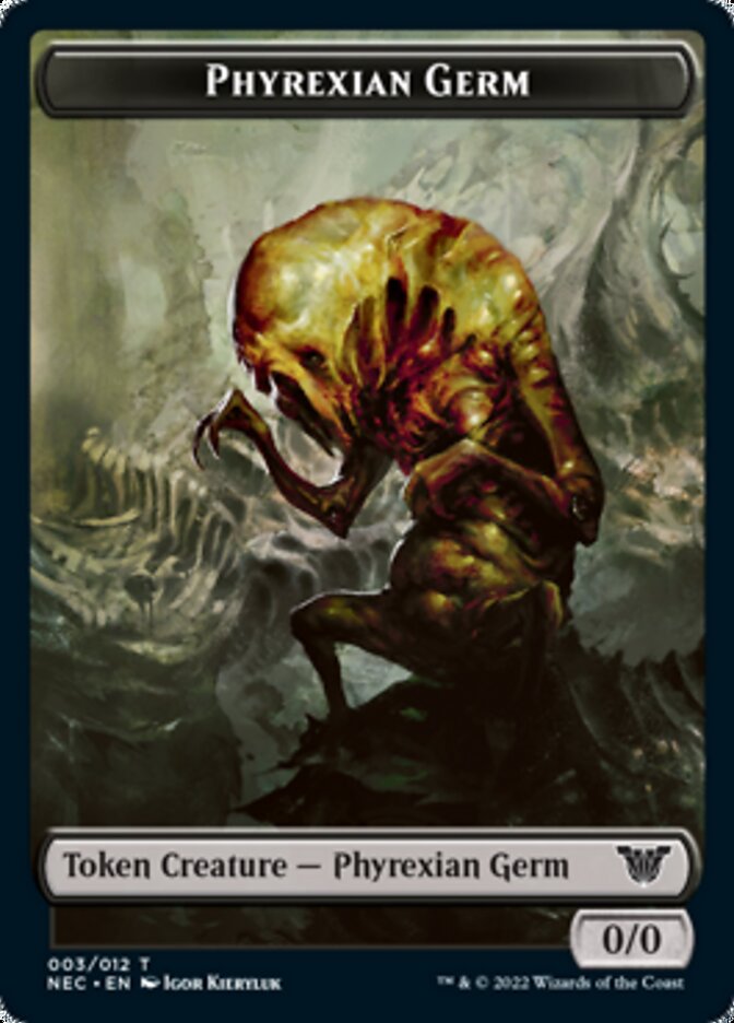 Phyrexian Germ // Spirit (002) Double-sided Token [Kamigawa: Neon Dynasty Commander Tokens] | Gam3 Escape