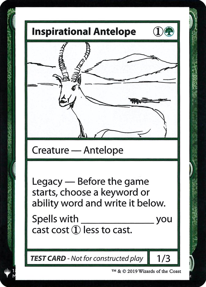 Inspirational Antelope [Mystery Booster Playtest Cards] | Gam3 Escape