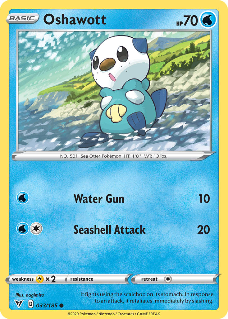 Oshawott (033/185) [Sword & Shield: Vivid Voltage] | Gam3 Escape