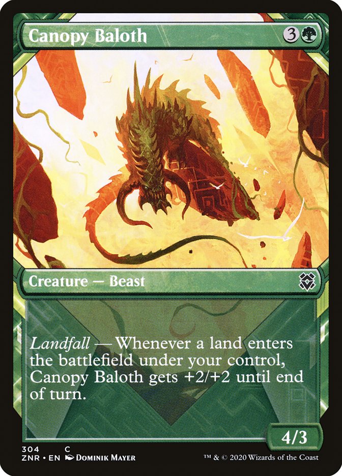 Canopy Baloth (Showcase) [Zendikar Rising] | Gam3 Escape