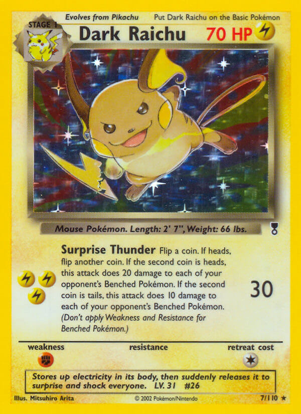 Dark Raichu (7/110) (WotC) (Theme Deck Exclusive) [Legendary Collection] | Gam3 Escape