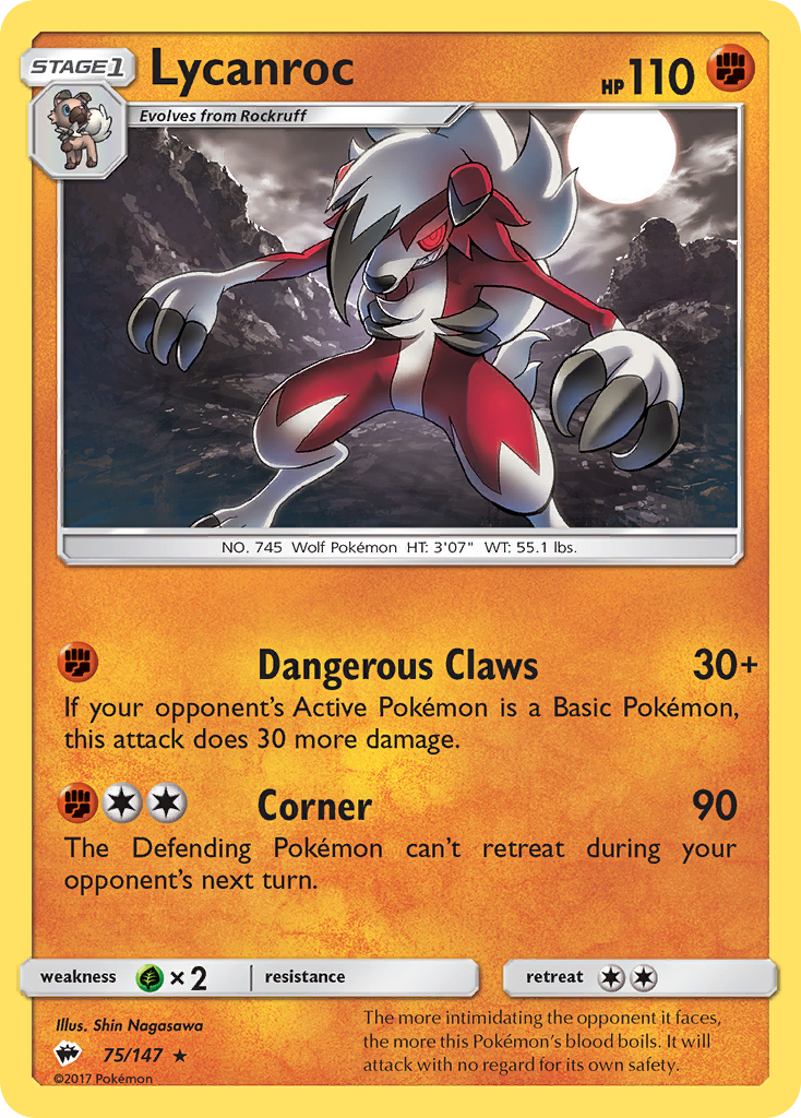 Lycanroc (75/147) [Sun & Moon: Burning Shadows] | Gam3 Escape