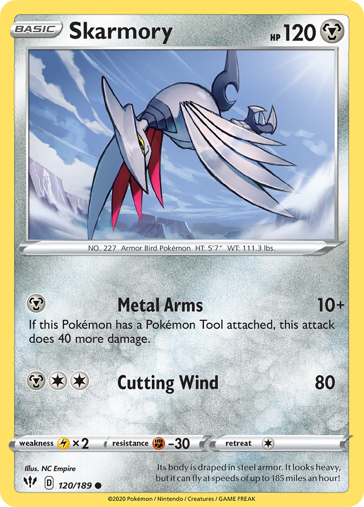 Skarmory (120/189) [Sword & Shield: Darkness Ablaze] | Gam3 Escape