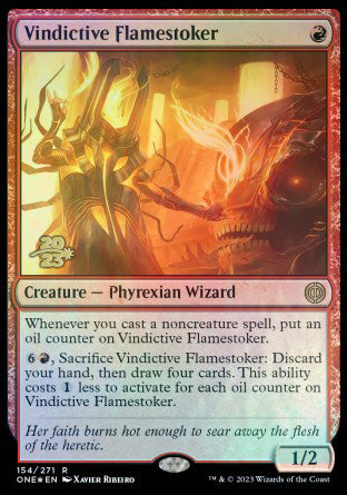 Vindictive Flamestoker [Phyrexia: All Will Be One Prerelease Promos] | Gam3 Escape