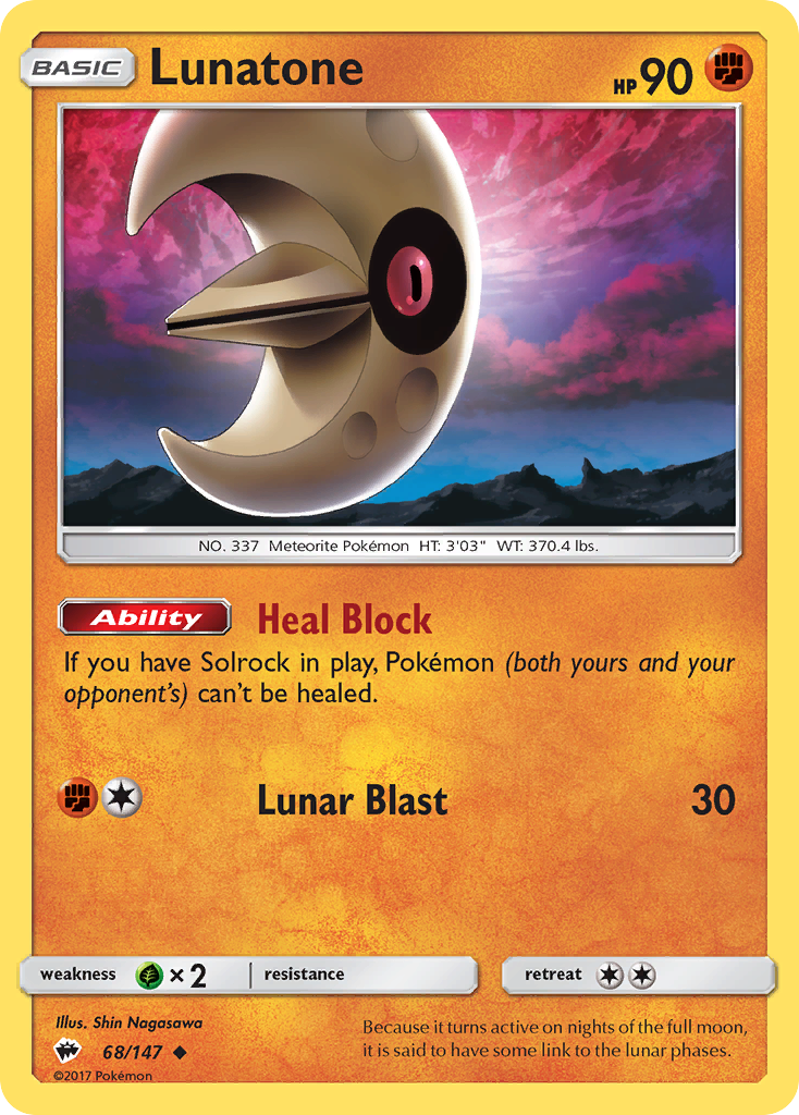 Lunatone (68/147) [Sun & Moon: Burning Shadows] | Gam3 Escape