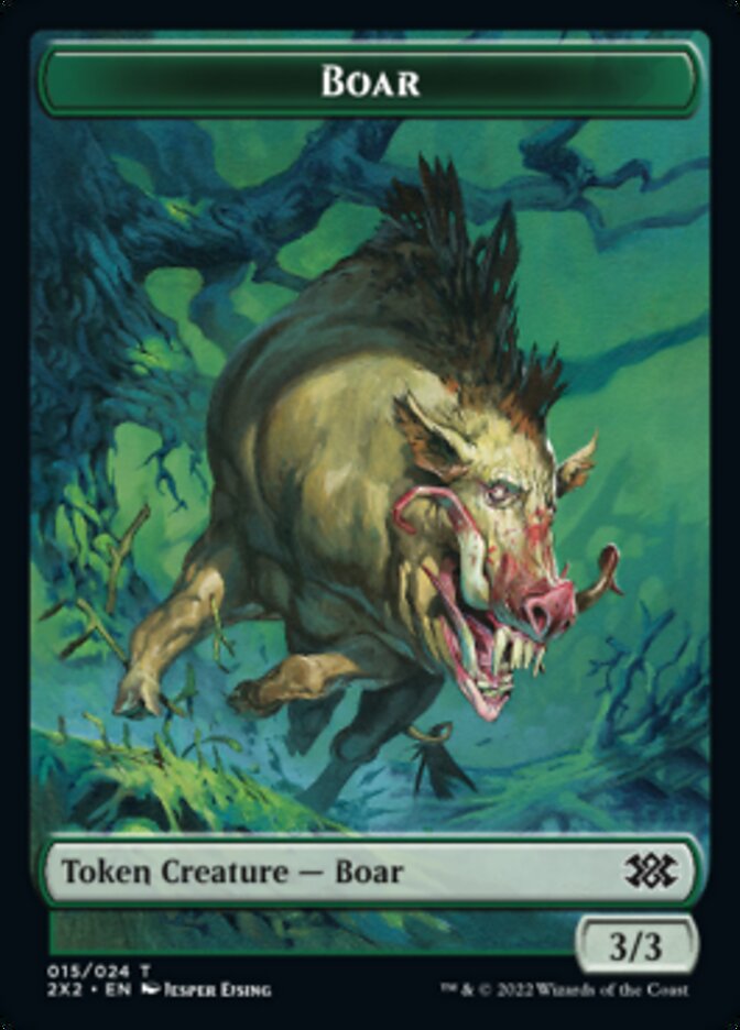 Boar // Knight Double-sided Token [Double Masters 2022 Tokens] | Gam3 Escape