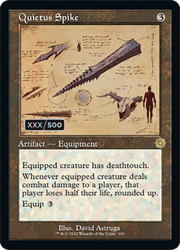 Quietus Spike (Retro Schematic) (Serial Numbered) [The Brothers' War Retro Artifacts] | Gam3 Escape
