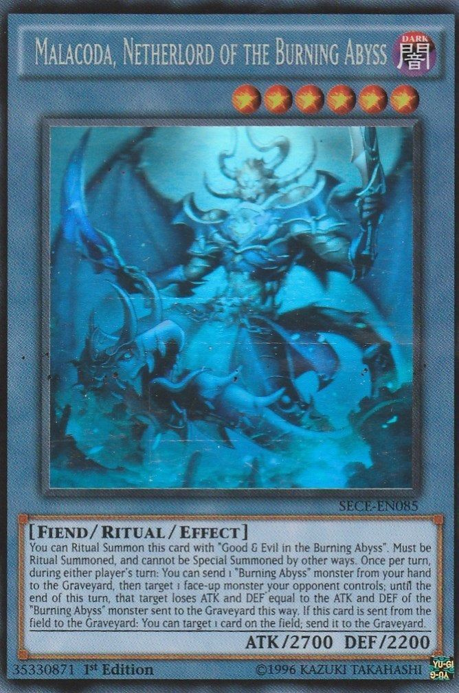 Malacoda, Netherlord of the Burning Abyss [SECE-EN085] Ghost Rare | Gam3 Escape