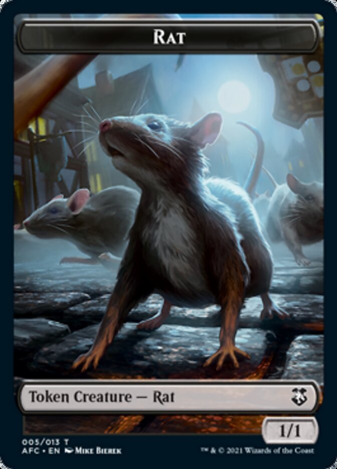 Rat // Zombie Double-sided Token [Dungeons & Dragons: Adventures in the Forgotten Realms Commander Tokens] | Gam3 Escape