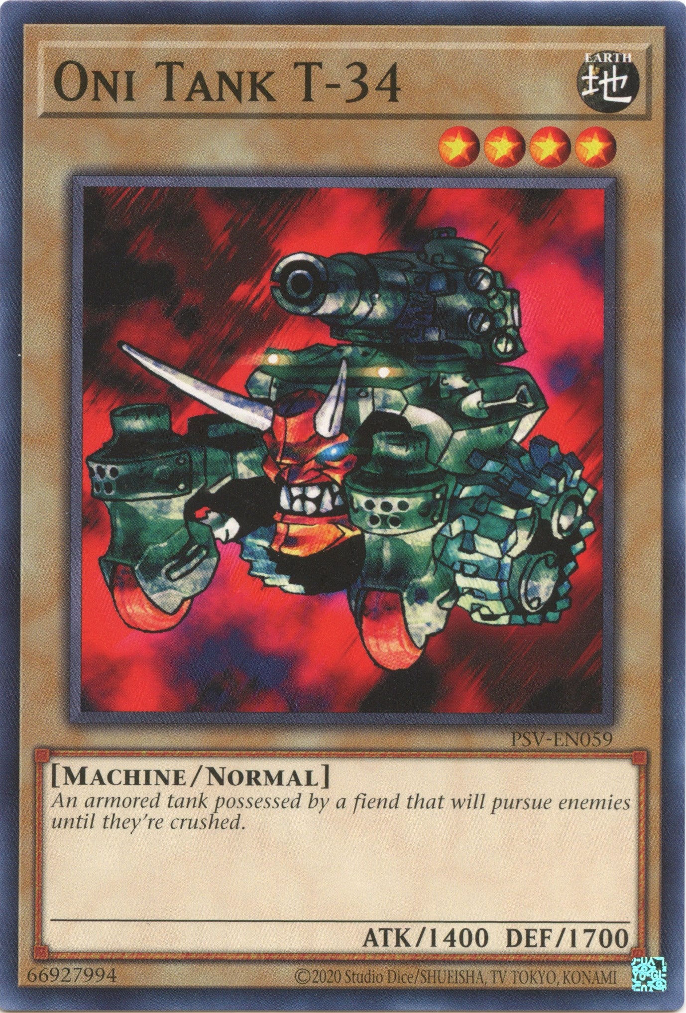 Oni Tank T-34 (25th Anniversary) [PSV-EN059] Common | Gam3 Escape