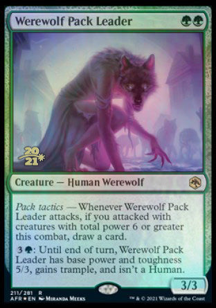 Werewolf Pack Leader [Dungeons & Dragons: Adventures in the Forgotten Realms Prerelease Promos] | Gam3 Escape