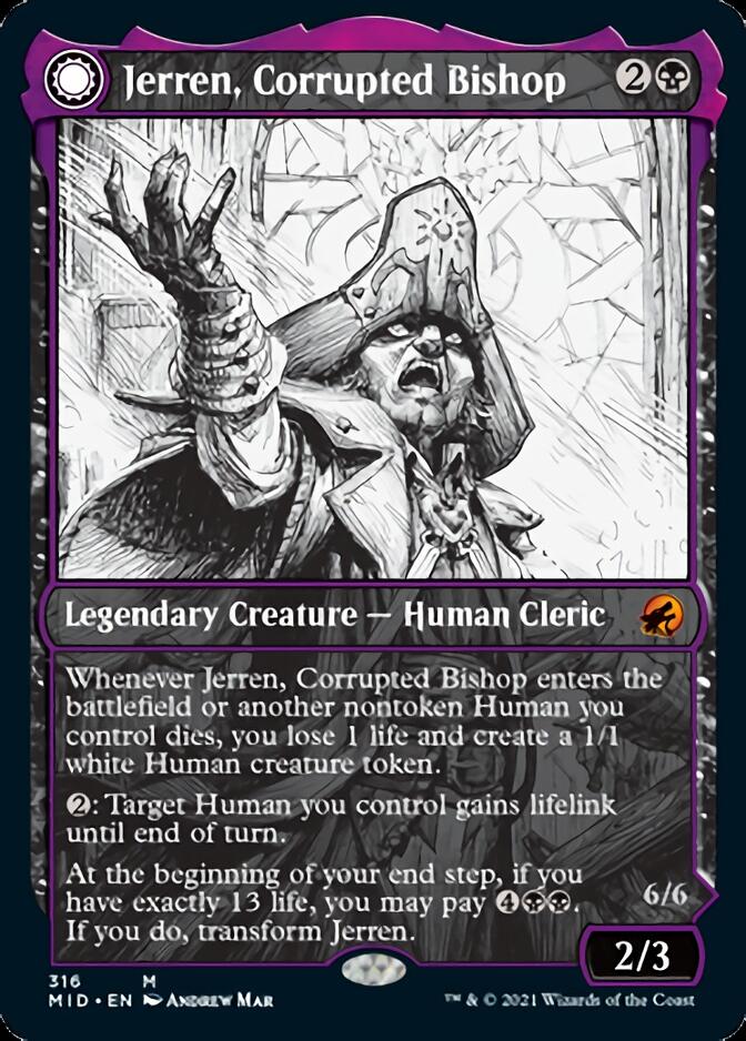 Jerren, Corrupted Bishop // Ormendahl, the Corrupted (Showcase Eternal Night) [Innistrad: Midnight Hunt] | Gam3 Escape