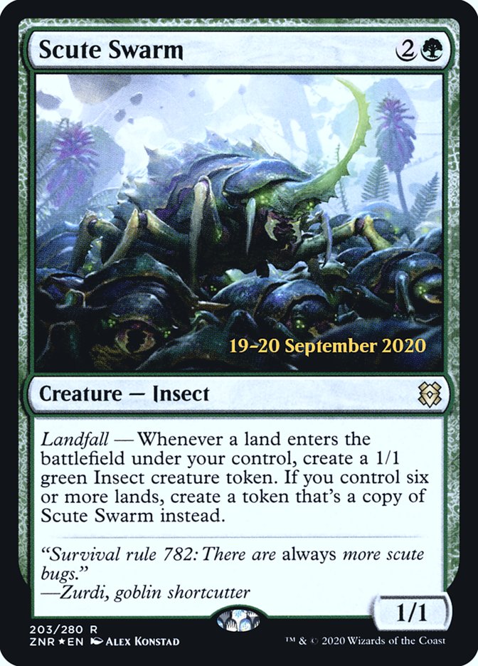 Scute Swarm  [Zendikar Rising Prerelease Promos] | Gam3 Escape