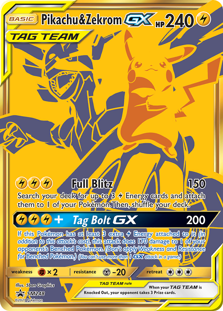 Pikachu & Zekrom GX (SM248) (Jumbo Card) [Sun & Moon: Black Star Promos] | Gam3 Escape