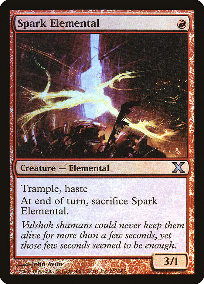 Spark Elemental (Premium Foil) [Tenth Edition] | Gam3 Escape