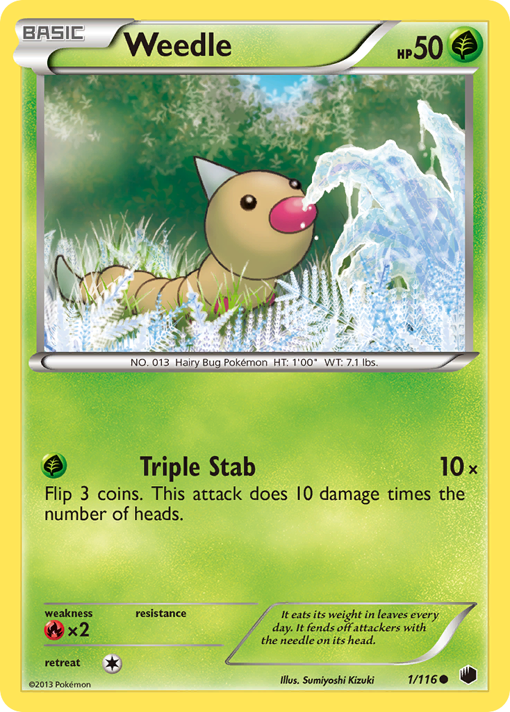 Weedle (1/116) [Black & White: Plasma Freeze] | Gam3 Escape