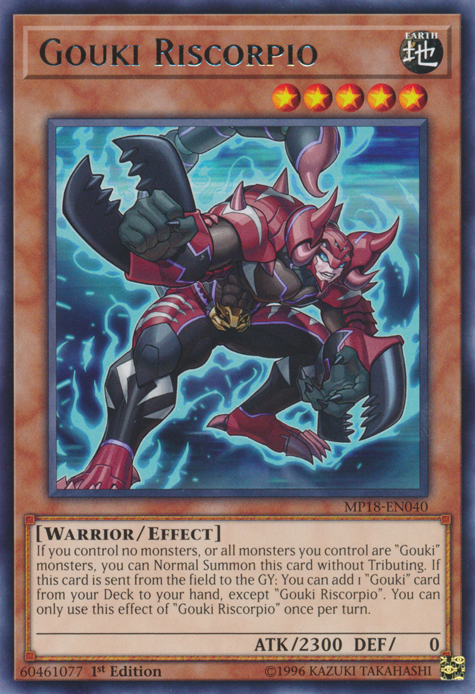 Gouki Riscorpio [MP18-EN040] Rare | Gam3 Escape