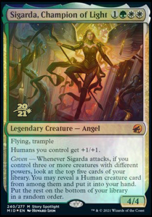Sigarda, Champion of Light [Innistrad: Midnight Hunt Prerelease Promos] | Gam3 Escape