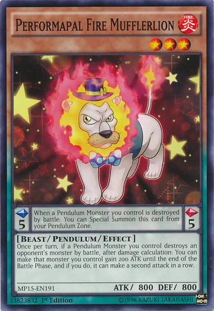 Performapal Fire Mufflerlion [MP15-EN191] Common | Gam3 Escape