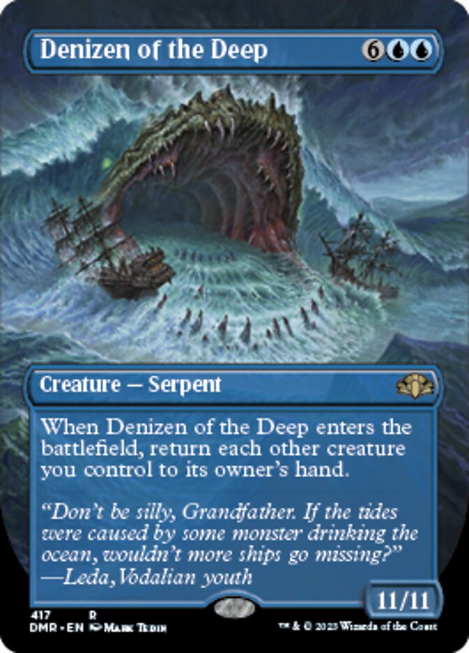 Denizen of the Deep (Borderless Alternate Art) [Dominaria Remastered] | Gam3 Escape