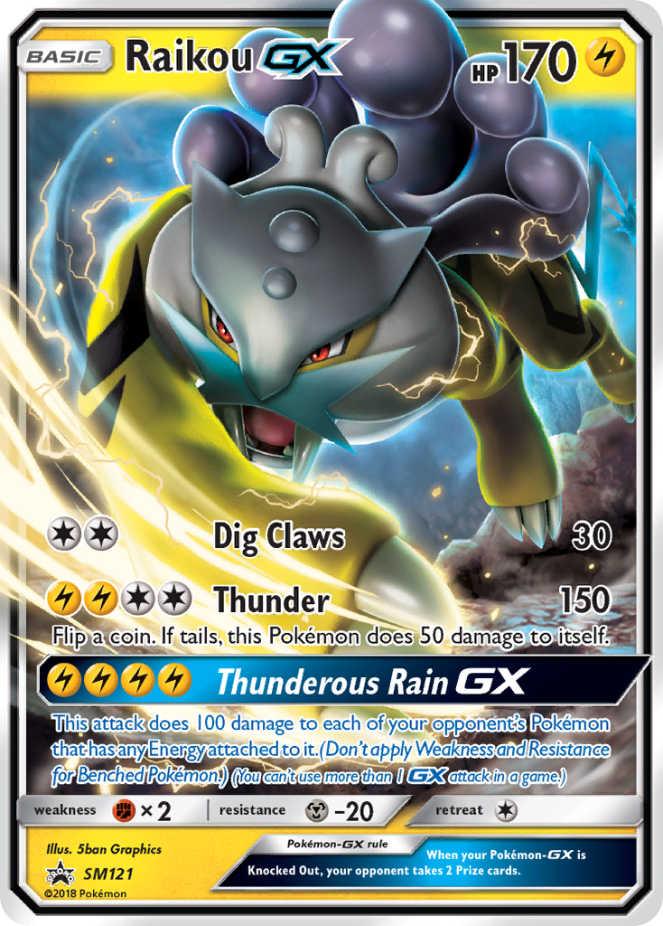 Raikou GX (SM121) [Sun & Moon: Black Star Promos] | Gam3 Escape