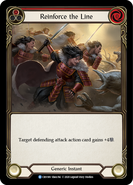 Reinforce the Line (Red) [CRU189] 1st Edition Rainbow Foil | Gam3 Escape