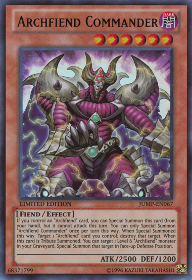 Archfiend Commander [JUMP-EN067] Ultra Rare | Gam3 Escape