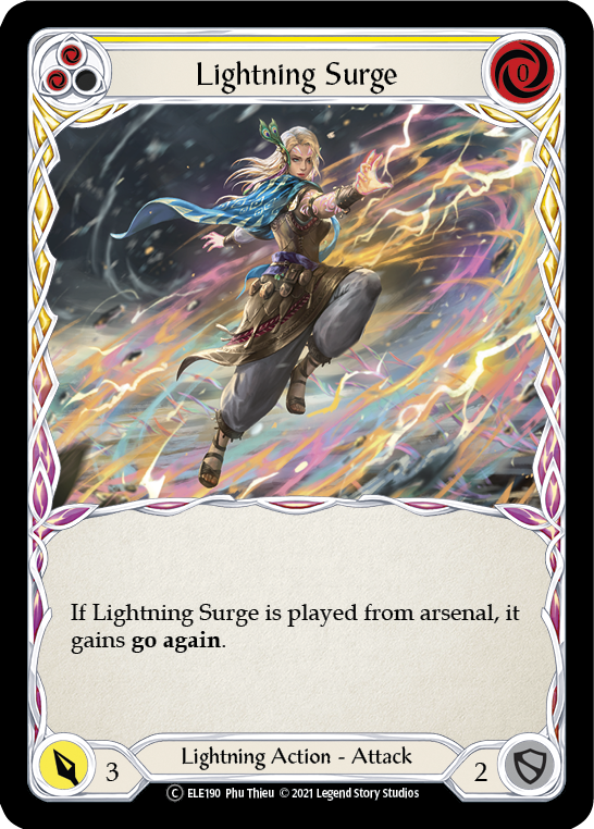 Lightning Surge (Yellow) [U-ELE190] Unlimited Rainbow Foil | Gam3 Escape