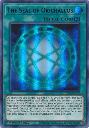 The Seal of Orichalcos (Blue) [DLCS-EN137] Ultra Rare | Gam3 Escape