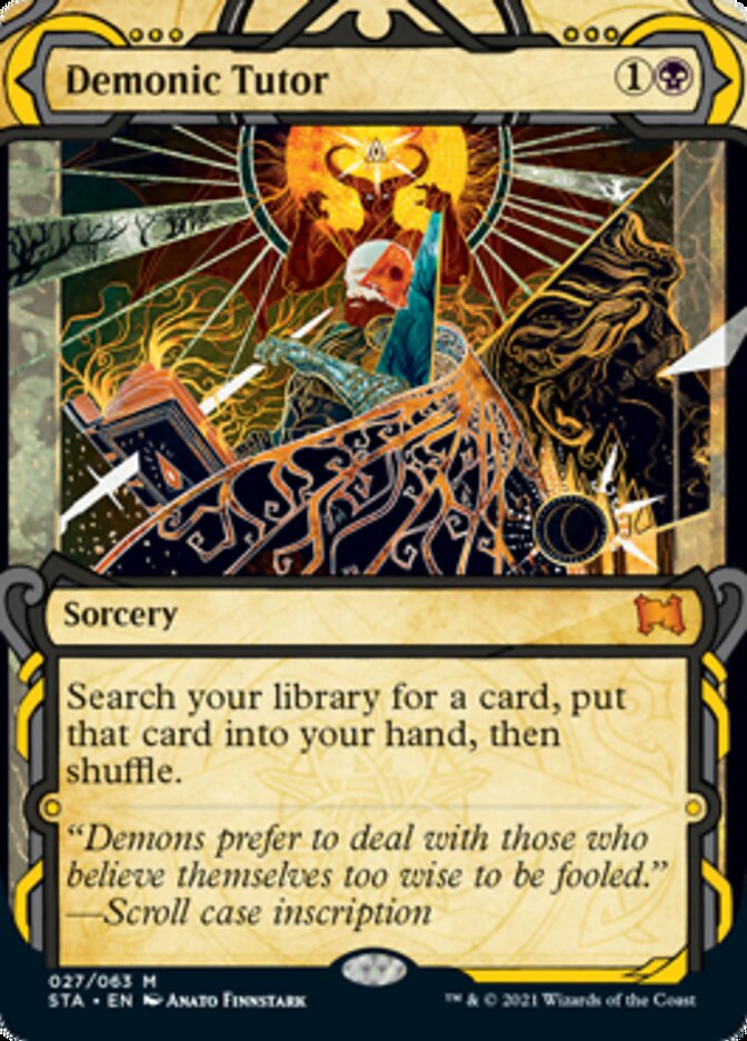 Demonic Tutor (Etched Foil) [Strixhaven Mystical Archive] | Gam3 Escape