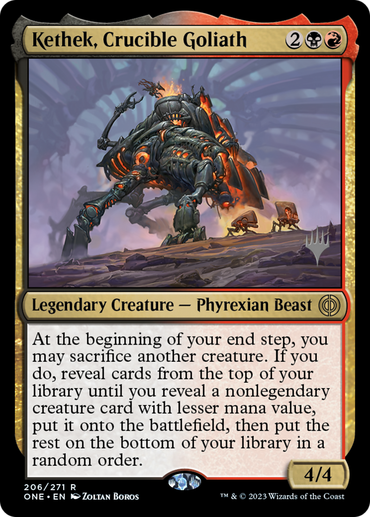 Kethek, Crucible Goliath (Promo Pack) [Phyrexia: All Will Be One Promos] | Gam3 Escape