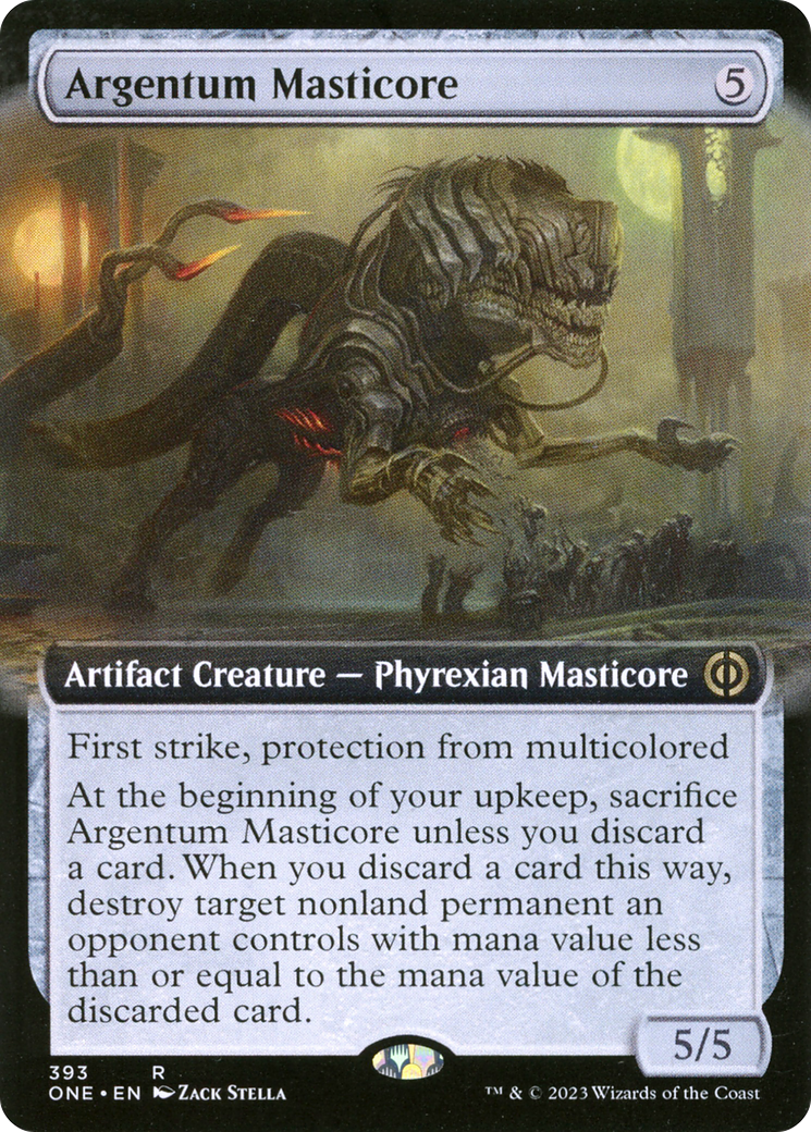 Argentum Masticore (Extended Art) [Phyrexia: All Will Be One] | Gam3 Escape