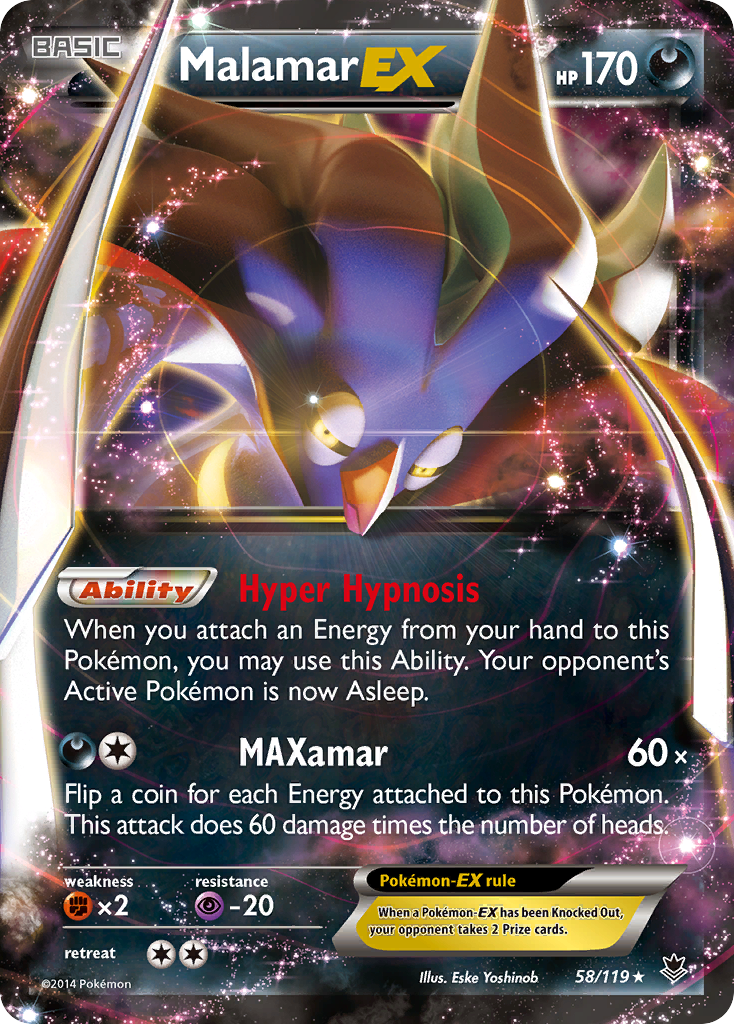 Malamar EX (58/119) [XY: Phantom Forces] | Gam3 Escape