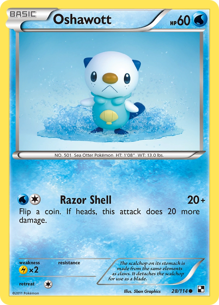 Oshawott (28/114) [Black & White: Base Set] | Gam3 Escape