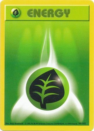Grass Energy (99/102) [Base Set Shadowless Unlimited] | Gam3 Escape