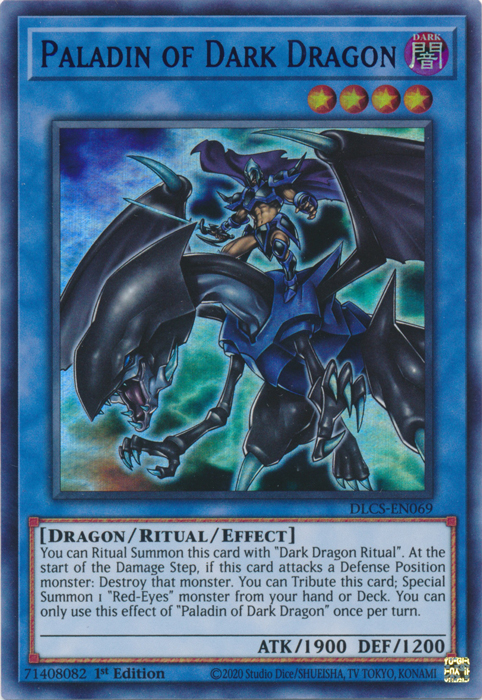 Paladin of Dark Dragon (Blue) [DLCS-EN069] Ultra Rare | Gam3 Escape