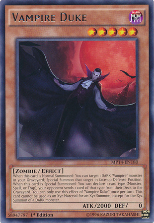 Vampire Duke [MP14-EN180] Rare | Gam3 Escape