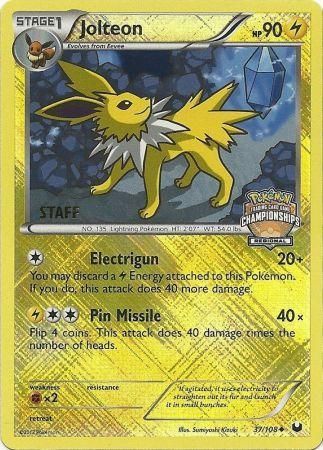 Jolteon (37/108) (Regional Championship 2013 Promo Staff) [Black & White: Dark Explorers] | Gam3 Escape