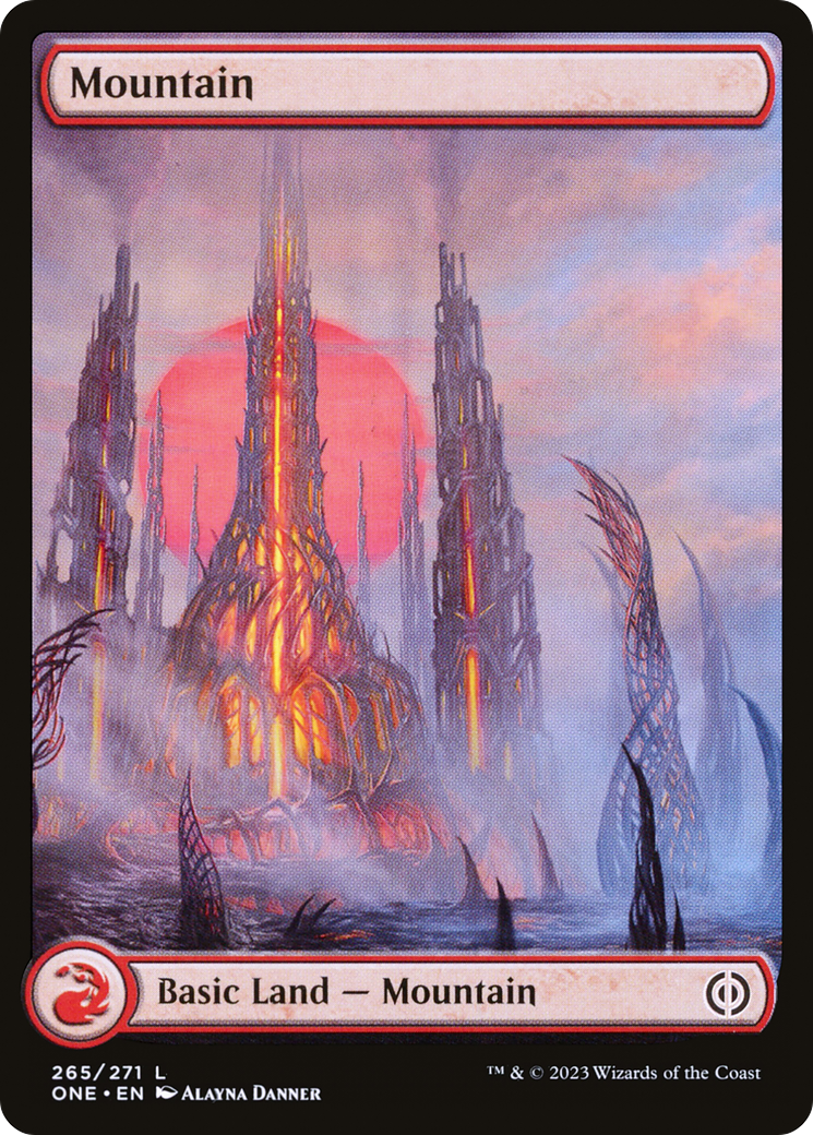 Mountain (265) (Full-Art) [Phyrexia: All Will Be One] | Gam3 Escape