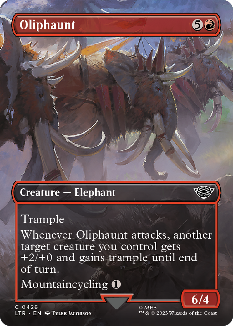 Oliphaunt (Borderless Alternate Art) [The Lord of the Rings: Tales of Middle-Earth] | Gam3 Escape