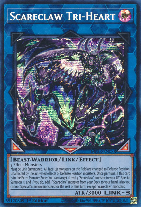 Scareclaw Tri-Heart [MP23-EN088] Prismatic Secret Rare | Gam3 Escape