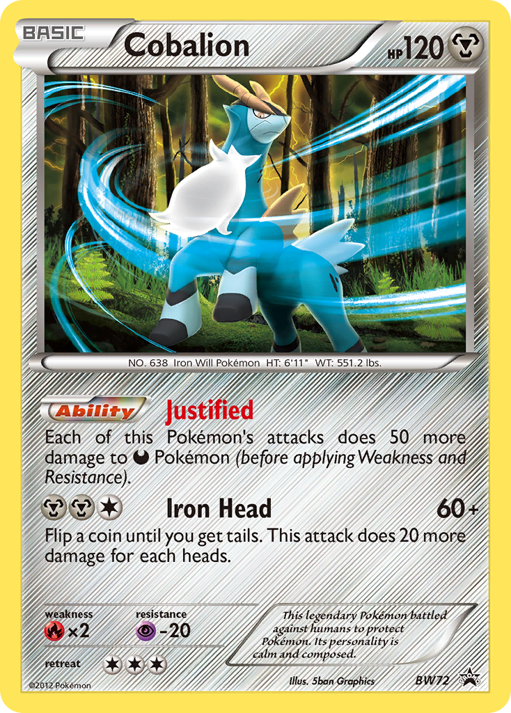 Cobalion (BW72) [Black & White: Black Star Promos] | Gam3 Escape