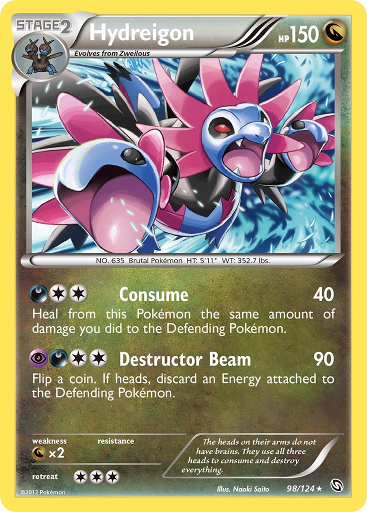 Hydreigon (98/124) (Cracked Ice Holo) (Theme Deck Exclusive) [Black & White: Dragons Exalted] | Gam3 Escape