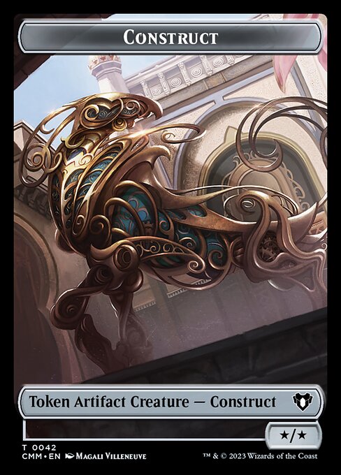 Elemental (0026) // Construct (0042) Double-Sided Token [Commander Masters Tokens] | Gam3 Escape
