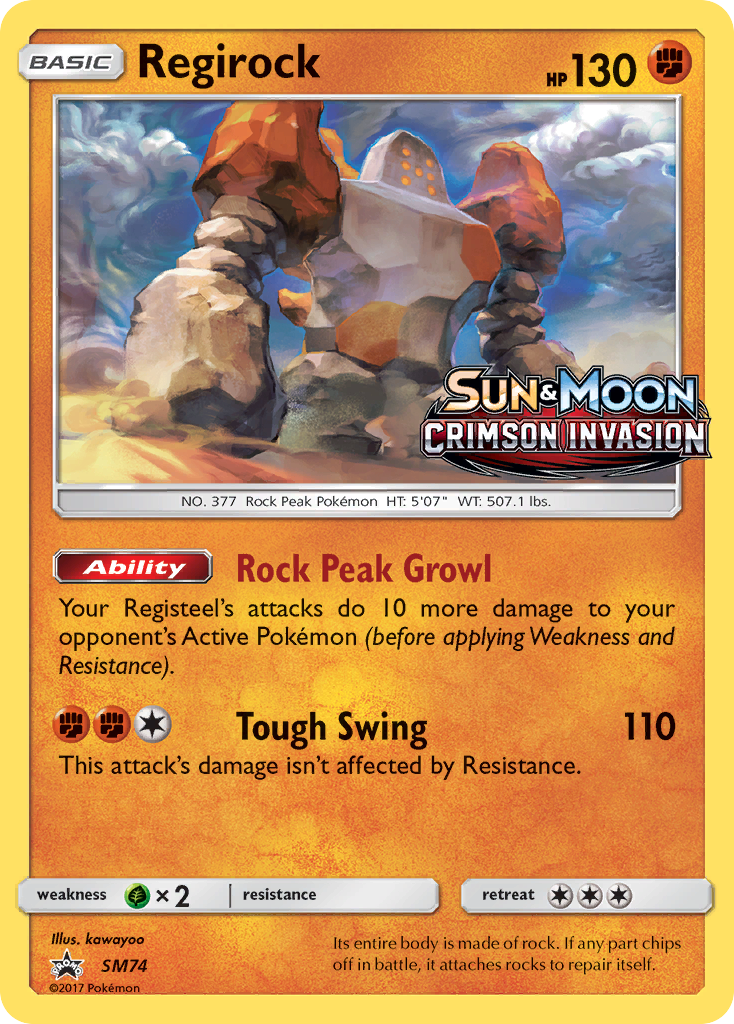 Regirock (SM74) [Sun & Moon: Black Star Promos] | Gam3 Escape