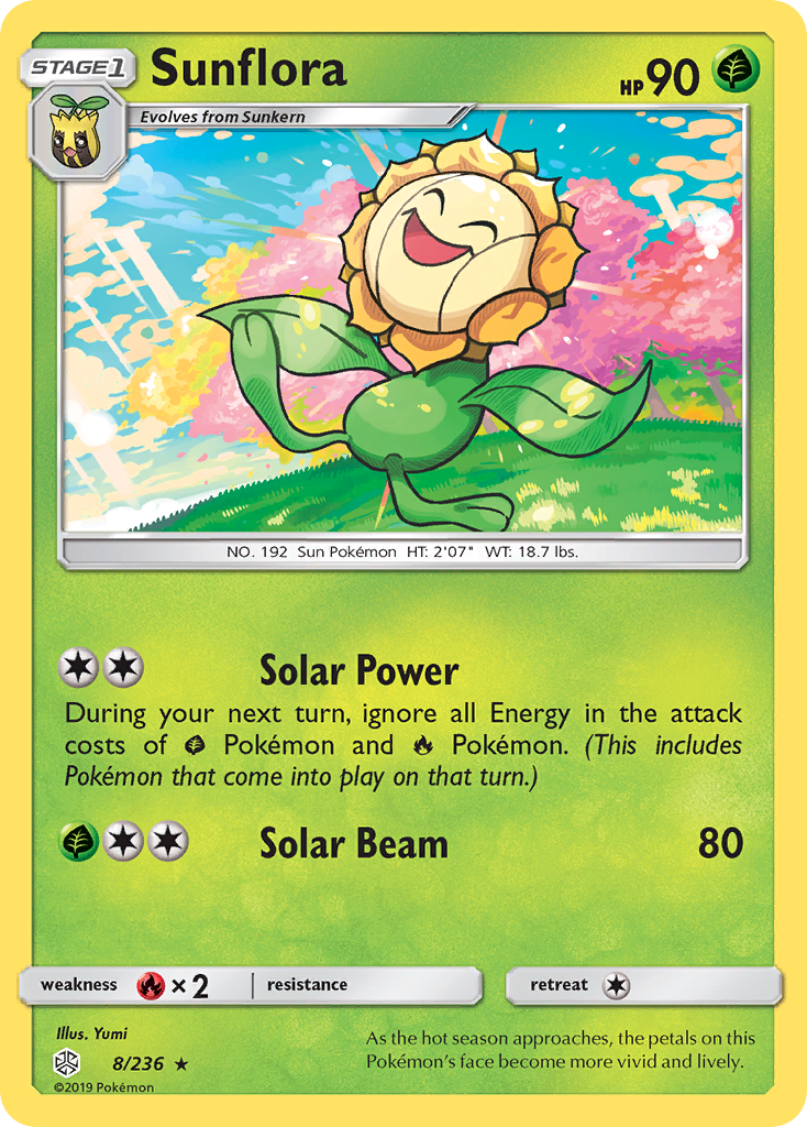 Sunflora (8/236) [Sun & Moon: Cosmic Eclipse] | Gam3 Escape