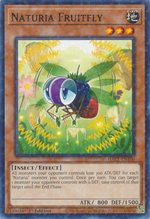 Naturia Fruitfly (Duel Terminal) [HAC1-EN106] Common | Gam3 Escape